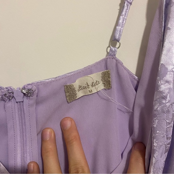 Altar'd State Light Purple Jacquard Mini Dress size Medium - Picture 5 of 9